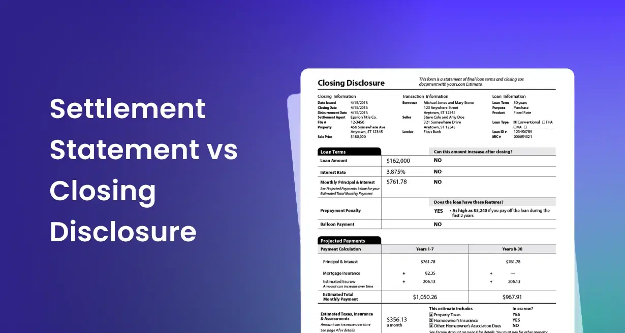 Settlement Statement vs Closing Disclosure