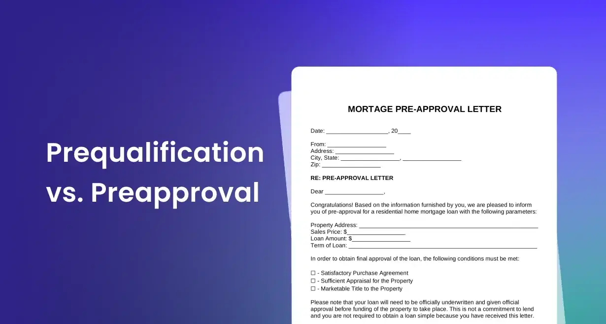 Prequalification vs. Preapproval