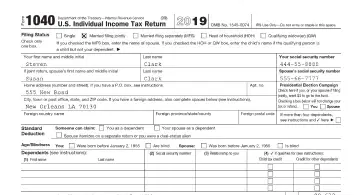 IRS Tax Form 1040