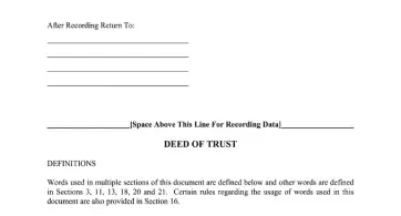 Deed of Trust