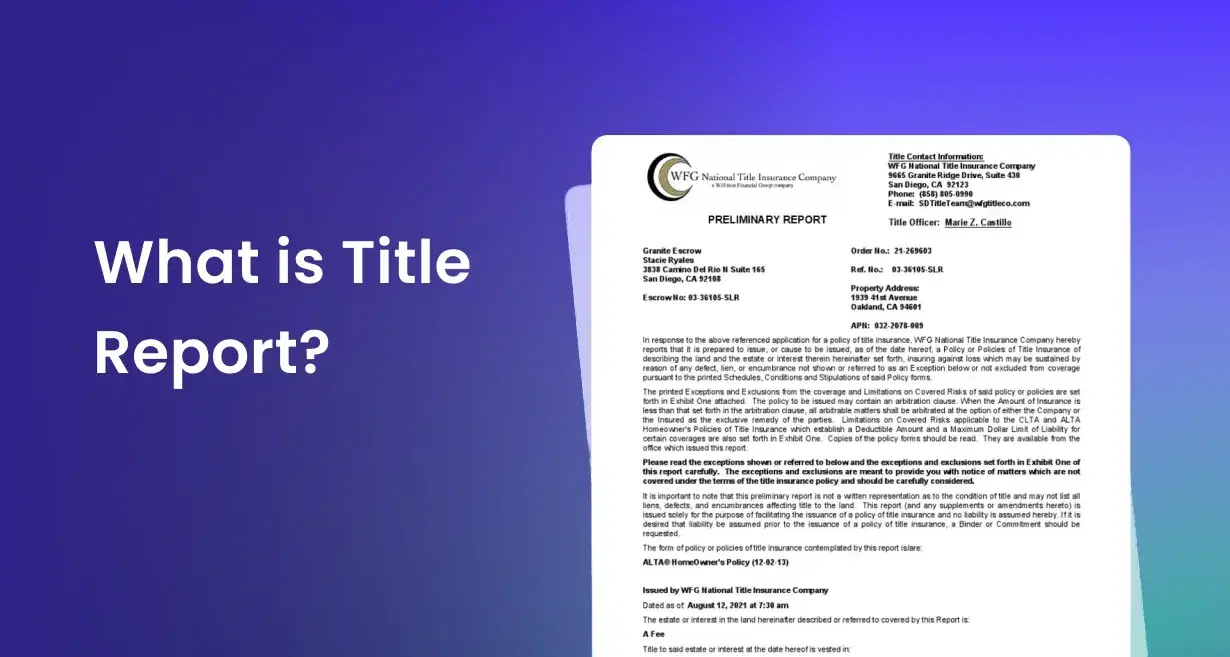 What is Title Report?