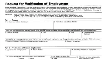 VOE - Verification of Employment